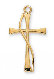 18K Gold Plated Silver Methodist Cross