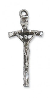 Sterling Silver Wooden Crucifix Pendant