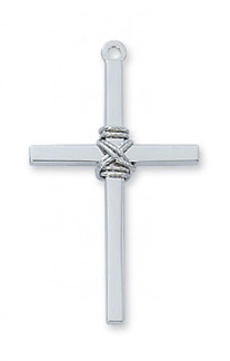 Sterling Silver Rope Cross Pendant