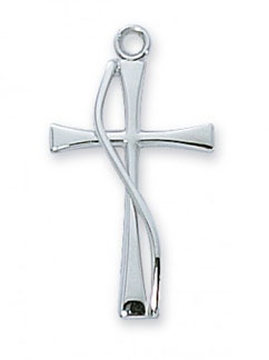 Sterling Silver Methodist Cross Pendant