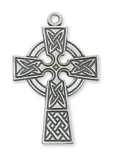 Celtic Knot Cross Pendant in Sterling Silver