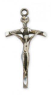 Sterling Silver Wooden Crucifix Pendant