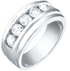 1 1/2 Carat Men's 5 Stone Diamond Ring