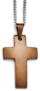Chocolate Stainless Steel Cross Necklace