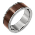 Chocolate Two-Tone Titanium Ring