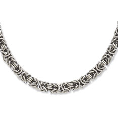 Stainless Steel Byzantine Necklace