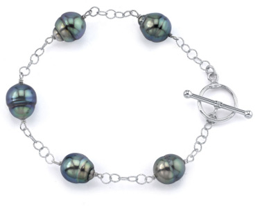 9mm Tahitian Baroque Pearl Tincup Bracelet