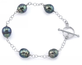 9mm Tahitian Baroque Pearl Tincup Bracelet