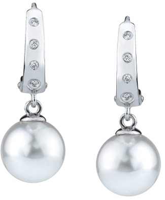 South Sea Pearl & Diamond Hayley Earrrings