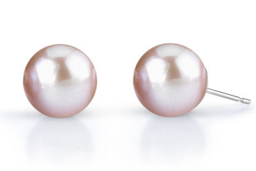 10mm Lavender Freshwater Pearl Stud Earrings