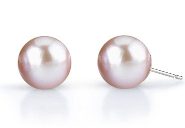 9mm Lavender Freshwater Pearl Stud Earrings