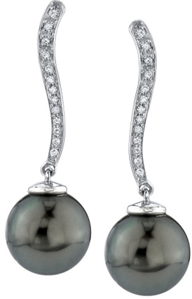 Tahitian Pearl & Diamond Celeste Earrings