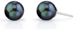 8.0-8.5mm Black Akoya Pearl Stud Earrings