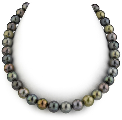 Photo of 10-12mm Tahitian Multicolor Pearl Necklace - AAAA Quality (Wedding Jewelry, Necklaces)