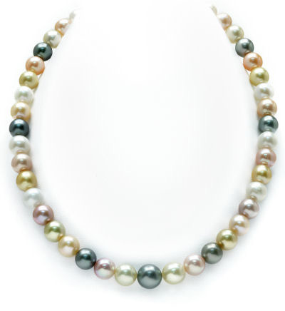 8-10mm South Sea Multicolor Pastel Pearl Necklace