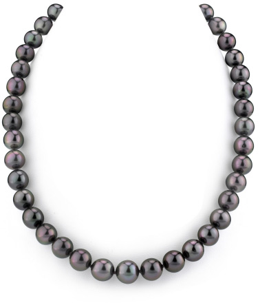 9 11mm Black Tahitian South Sea Pearl Necklace AAAA Quality