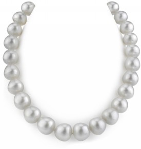 13-15.7mm White South Sea Baroque Pearl Necklace
