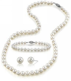 6.0-6.5mm Japanese Akoya White Pearl Set