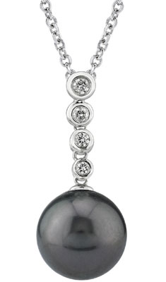 Tahitian South Sea Diamond Links Pearl Pendant