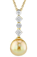 Golden South Sea Pearl & Diamond Julia Pendant