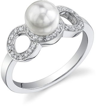 Akoya Pearl & Diamond Solaris Ring