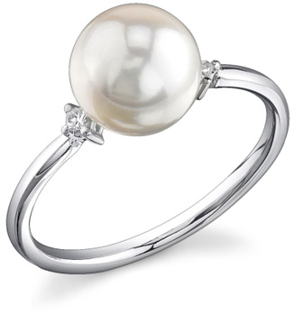 Akoya Pearl & Diamond Ring