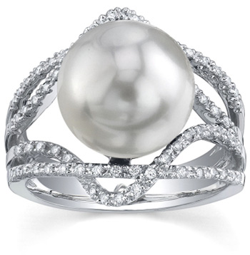 South Sea Pearl & Diamond Savannah Ring