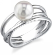 Akoya Pearl & Diamond Orbit Ring