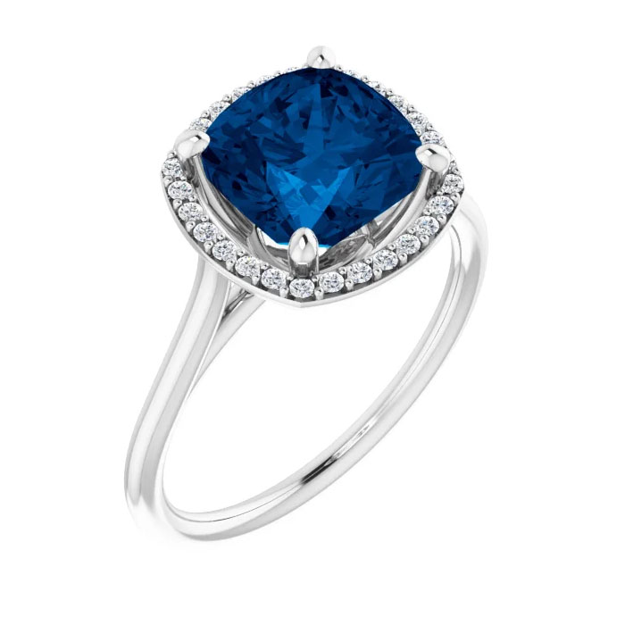 Sustainable Elegance of the Lab-Grown Cushion-Cut Sapphire Ring