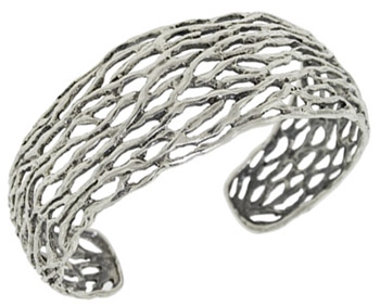 Woven Sterling Silver Cuff Bracelet