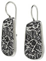 Interweaving Textured Earrings in Sterling Silver