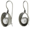 Encircled Pearl Earrings in Sterling Silver