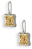 Two-Tone Butterfly Vine Earrings in 14K Gold and Sterling Silver