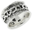 Overlapping Heart Spinner Ring in Sterling Silver