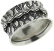 Teardrop Spinner Ring in Sterling Silver