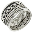 Organic Hearts Sterling Silver Spinner Ring