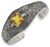 Sterling Silver and Citrine Cuff Bracelet
