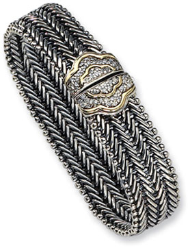 Town & Country Collection Sterling Silver and Diamond Bangle Bracelet