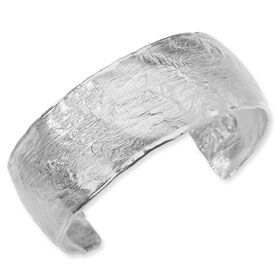 Versil Collection Sterling Silver Rustic Finish Cuff Bracelet