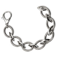 Sterling Silver Textured Link Bracelet