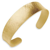 Versil Collection 18K Yellow Gold Plated Sterling Silver Brushed Finish Cuff Bracelet