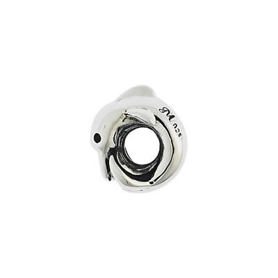 Dolphin Bead in Sterling Silver