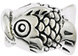 Gold Fish Bead in Sterling Silver