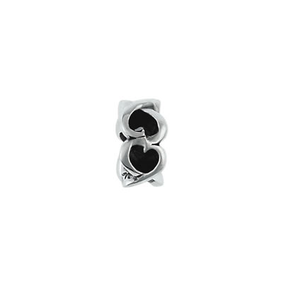 Heart Links Bead in Sterling Silver