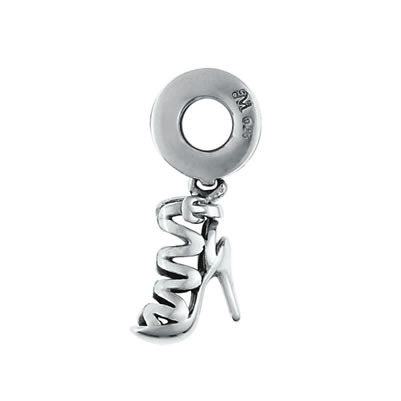 Strappy Stilletto Dangle Bead in Sterling Silver