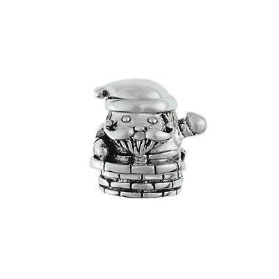 Santa Claus Chiminey Bead in Sterling Silver