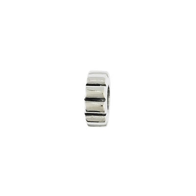 Lines Spacer Bead in Sterling Silver