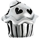 Cupcake Hearts Bead in Sterling Silver