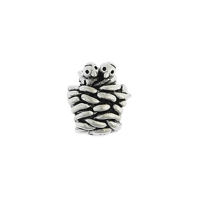 Birds in Nest Bead in Sterling Silver