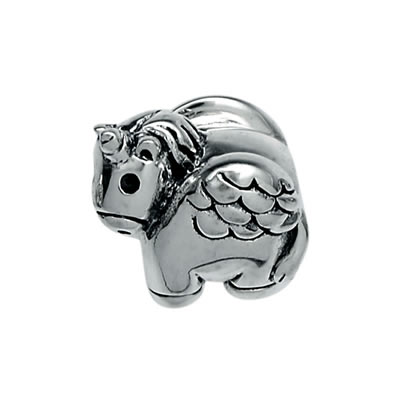 Unicorn Bead in Sterling Silver